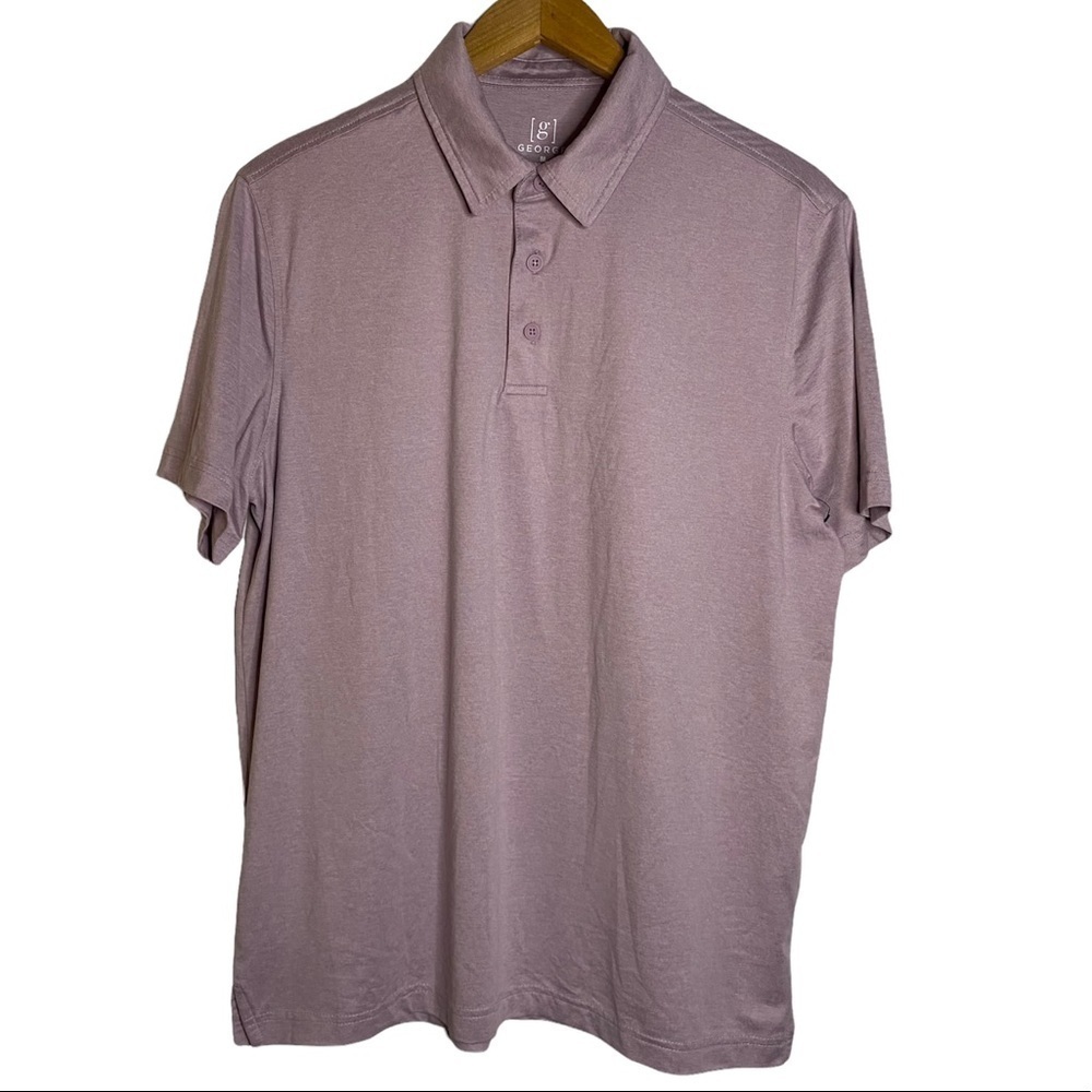 George Purple Collared Short Sleeve Polo Collar Golf Shirt M 38-40